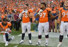 Photo of Brandon Marshall Injury During National Anthem